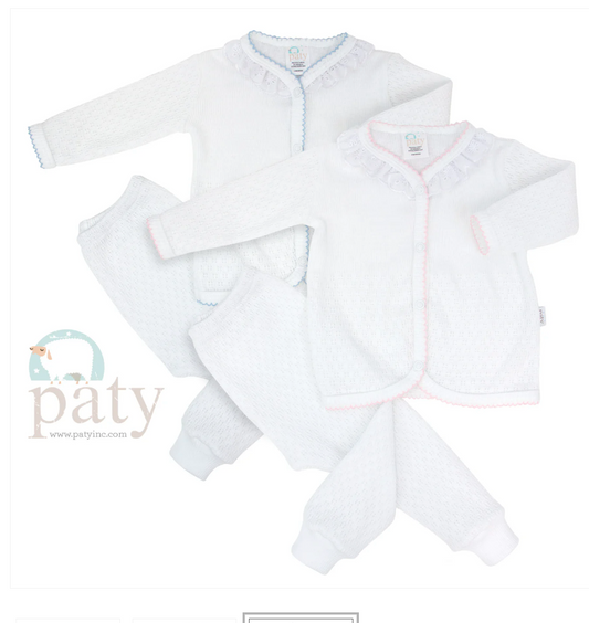 Paty Knit, Eyelet Leggings Set #161LSE