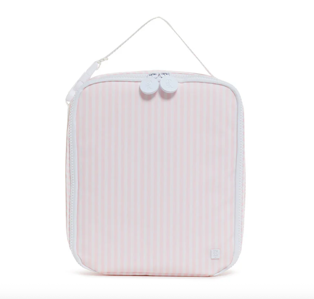 TRVL Lunch Box Insulated Lunch Bag-  Pimlico Stripe Pink
