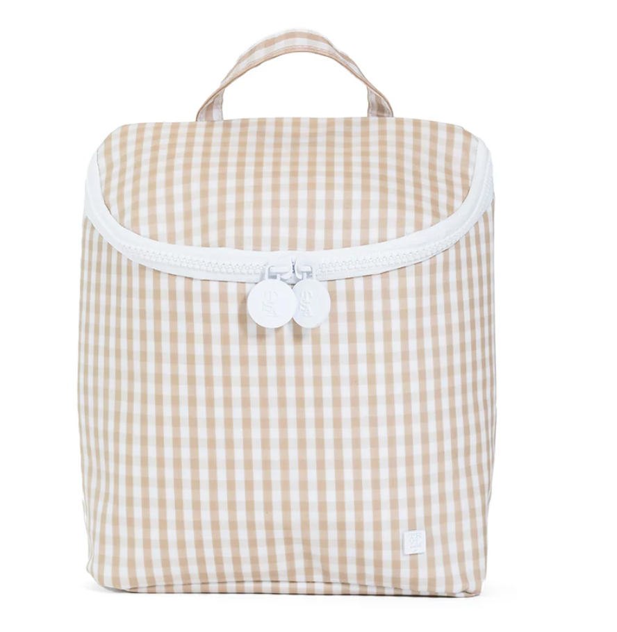 TRVL Takeaway Lunch Bag- Khaki Gingham