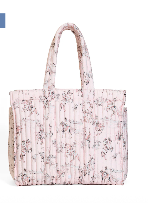 TRVL Quilted Go Go Tote- Cowgirl Toile