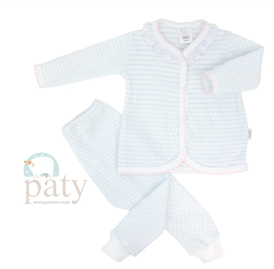 Paty Knit, Eyelet Legging Set #361LS