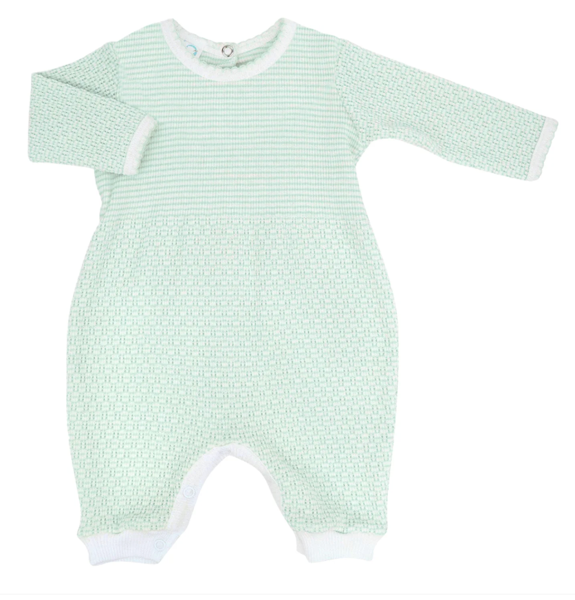 PREORDER Paty Solid Color Knit Romper W/ Keyhole Back LONG SLEEVE