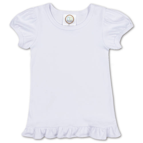 Girls Short Sleeve Ruffle T-Shirt